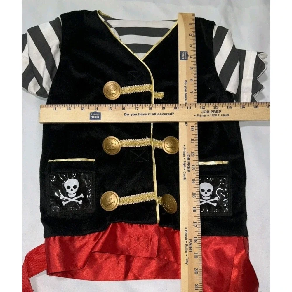 Halloween Pirate Costume Shirt Hat Sword Melissa and Doug, Homemade 